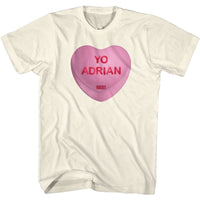 Thumbnail for ROCKY-YO ADRIAN CANDY HEART-NATURAL ADULT S/S TSHIRT