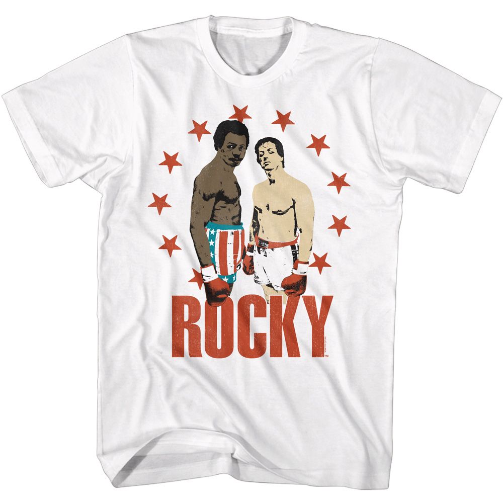 ROCKY-ROCKY STAR CIRCLE-WHITE ADULT S/S TSHIRT