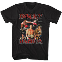 Thumbnail for ROCKY-ROCKY COLLAGE-BLACK ADULT S/S TSHIRT