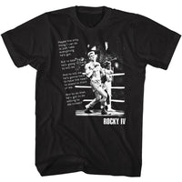 Thumbnail for ROCKY-ROCKY IV MONOLOGUE-BLACK ADULT S/S TSHIRT