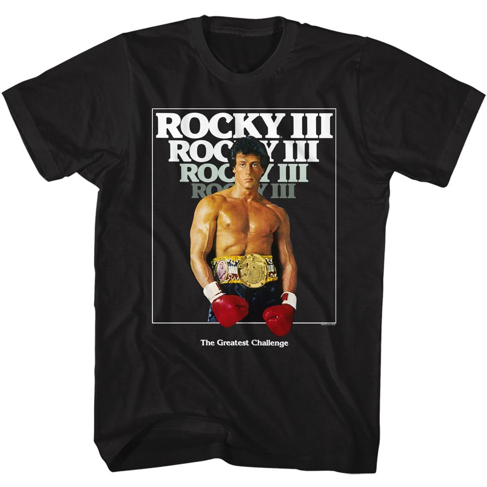ROCKY-ROCKY 3 POSTER-BLACK ADULT S/S TSHIRT
