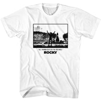 Thumbnail for ROCKY-ROCKY GO THE DISTANCE-WHITE ADULT S/S TSHIRT