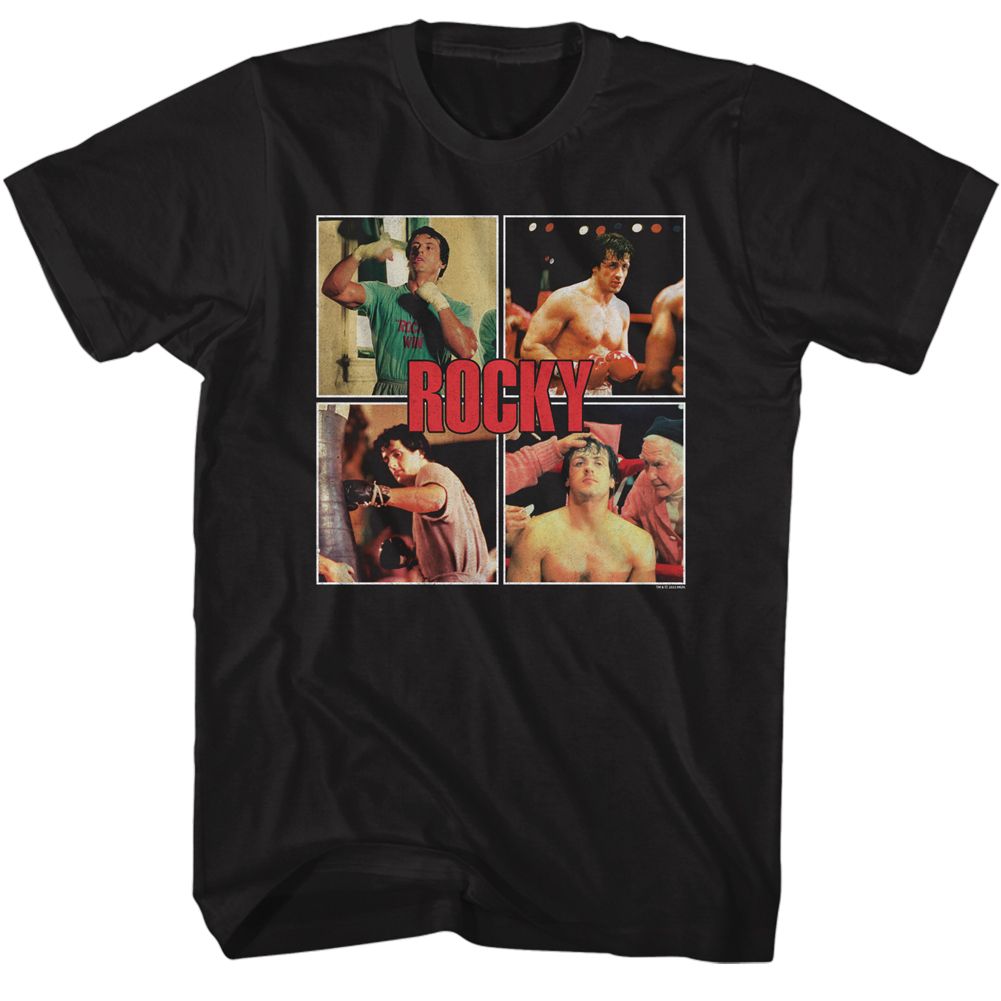 ROCKY-ROCKY MULTI IMAGE-BLACK ADULT S/S TSHIRT