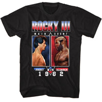 Thumbnail for ROCKY-ROCKY VS CLUBBER-BLACK ADULT S/S TSHIRT