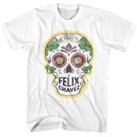 Thumbnail for ROCKY-ROCKY FELIX CHAVEZ SKULL-WHITE ADULT S/S TSHIRT