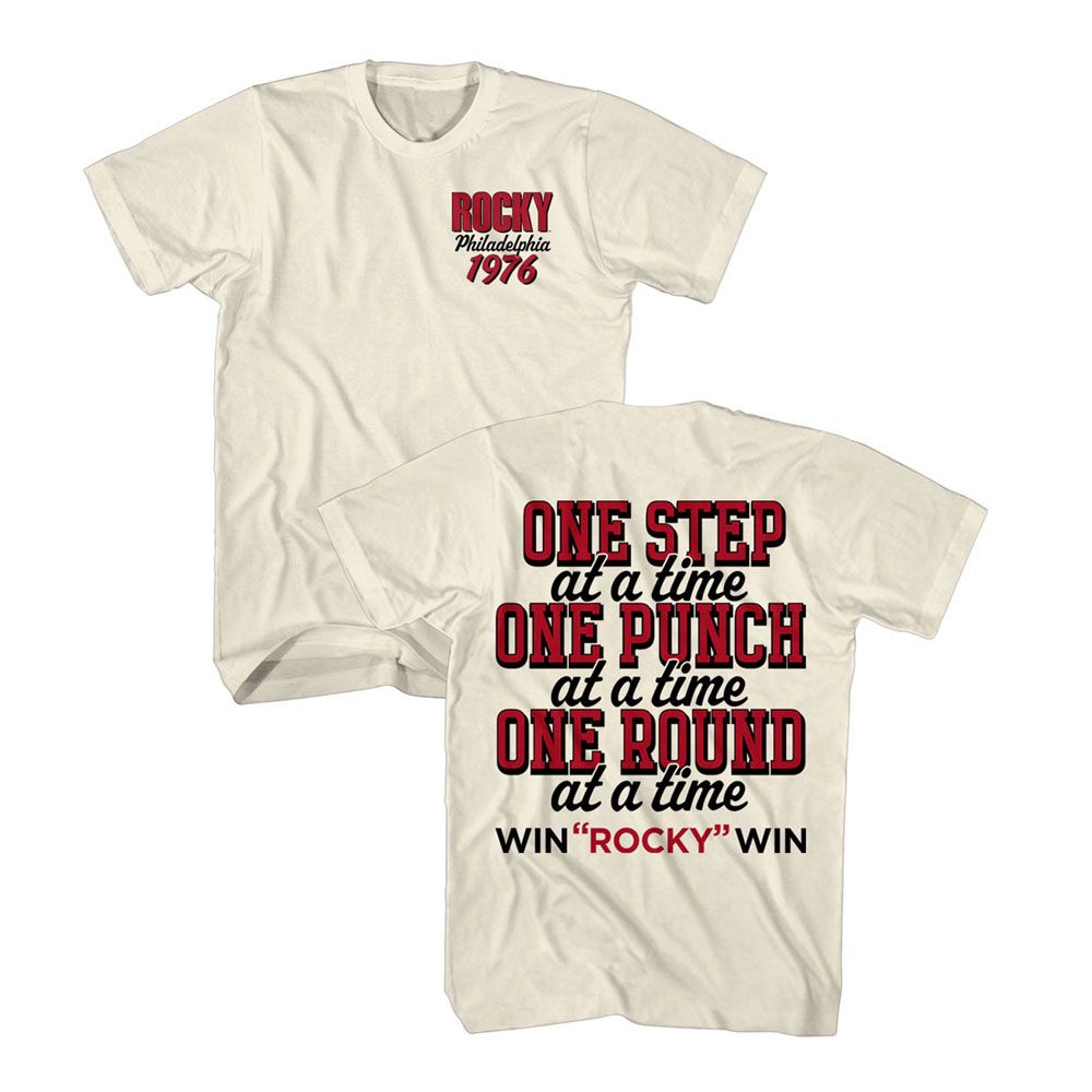 ROCKY-ROCKY 1976 FRONT AND BACK-NATURAL ADULT S/S TSHIRT