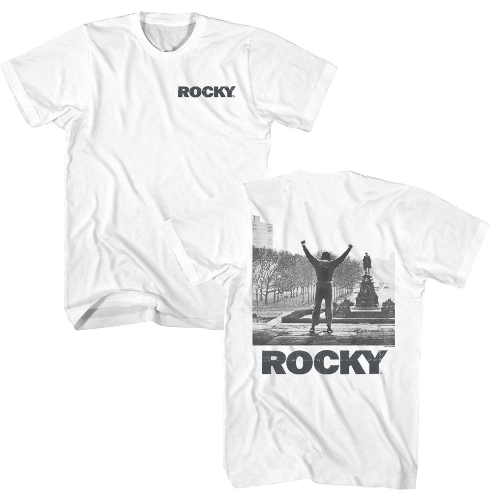 ROCKY-ROCKY LOGO-WHITE ADULT S/S TSHIRT