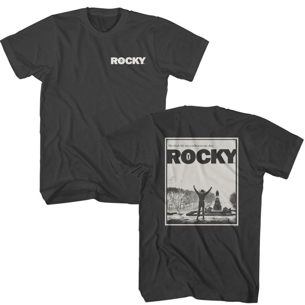 ROCKY-ROCKY MILLION TO ONE FRONT AND BACK-SMOKE ADULT S/S TSHIRT