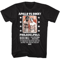 Thumbnail for ROCKY-ROCKY VS APOLLO-BLACK ADULT S/S TSHIRT