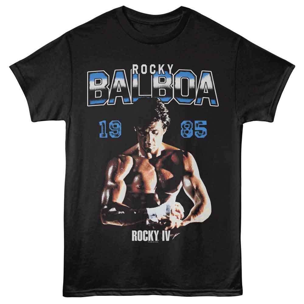 ROCKY-ROCKY BALBOA 1985-BLACK ADULT S/S TSHIRT