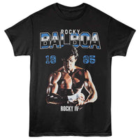 Thumbnail for ROCKY-ROCKY BALBOA 1985-BLACK ADULT S/S TSHIRT