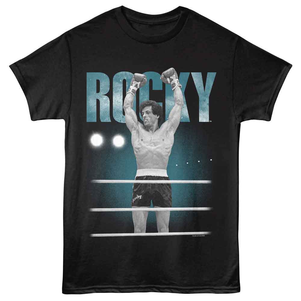 ROCKY-ROCKY THE CHAMP-BLACK ADULT S/S TSHIRT