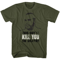 Thumbnail for ROCKY-KILL YOU TO DEATH-MILITARY GREEN ADULT S/S TSHIRT
