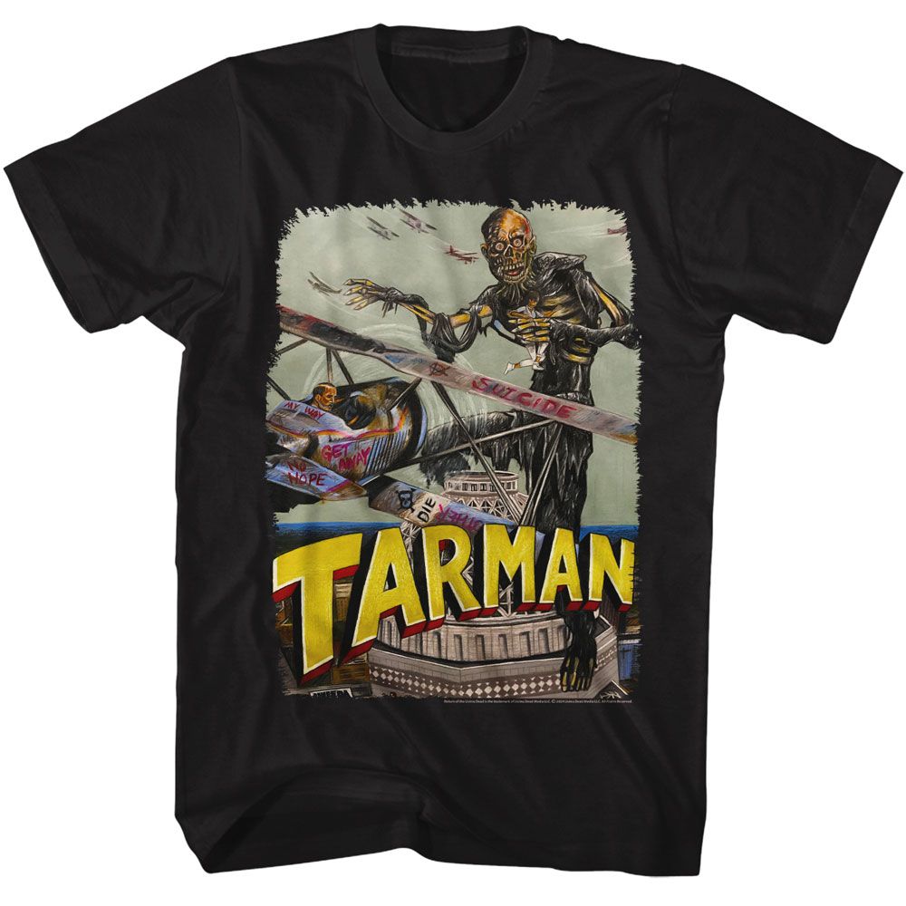 RETURN OF THE LIVING DEAD-ROTLD TARMAN KONG POSTER-BLACK ADULT S/S TSHIRT