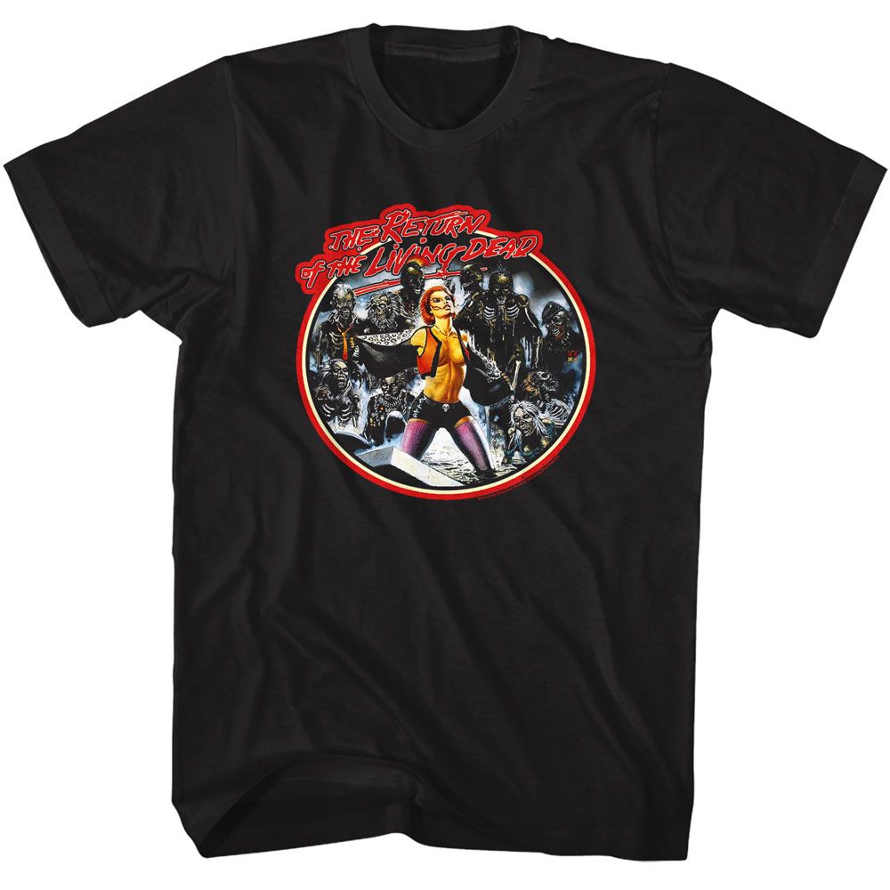 RETURN OF THE LIVING DEAD-ROTLD TRASH CIRCLE-BLACK ADULT S/S TSHIRT