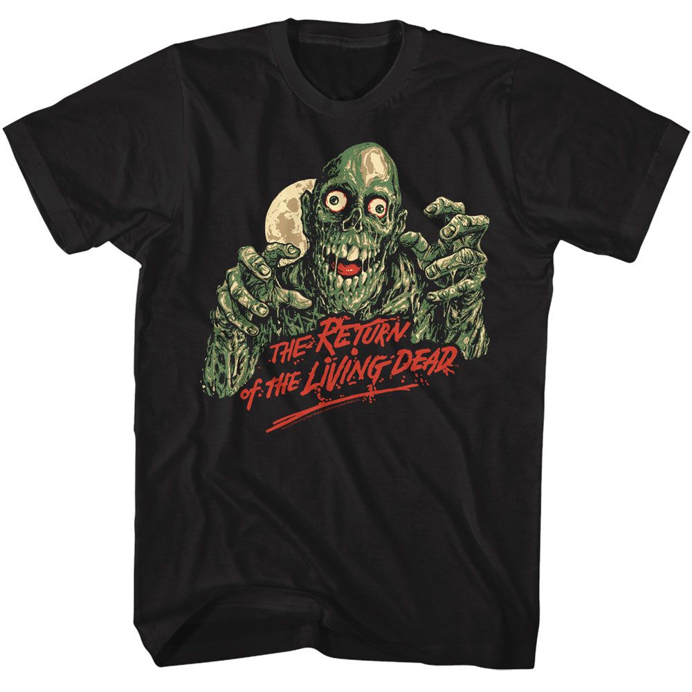 RETURN OF THE LIVING DEAD-ROTLD ZOMBIE MOON 2-BLACK ADULT S/S TSHIRT