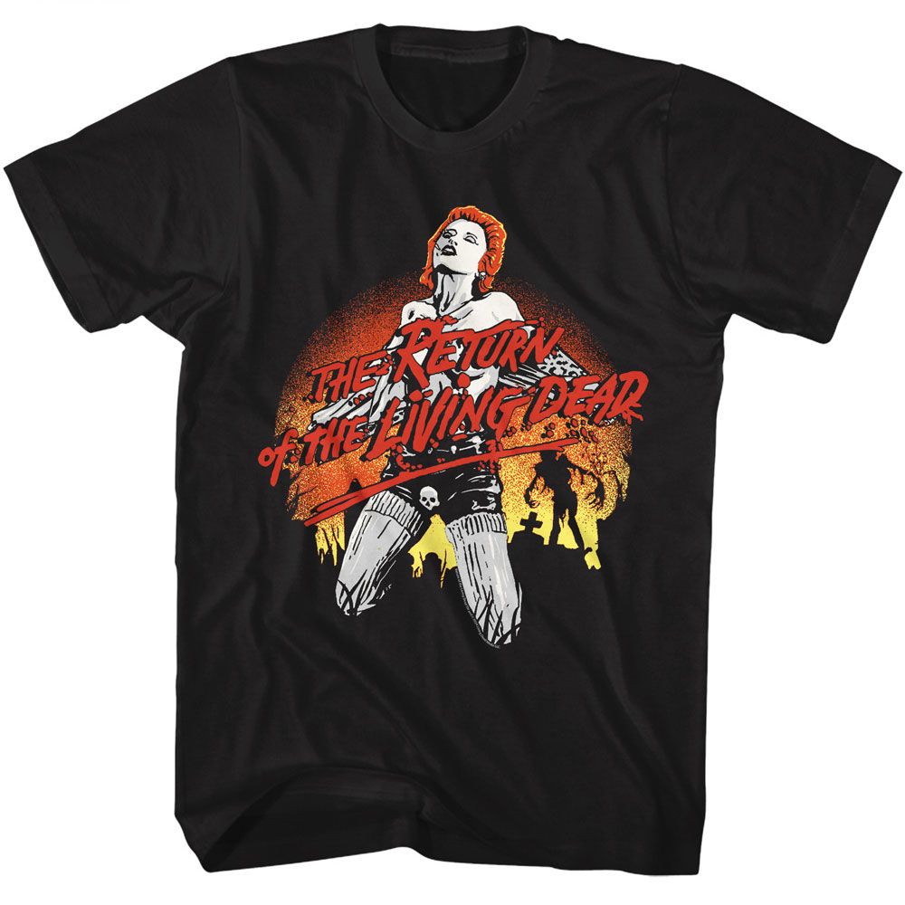 RETURN OF THE LIVING DEAD-ROTLD GRAVEYARD TRASH-BLACK ADULT S/S TSHIRT