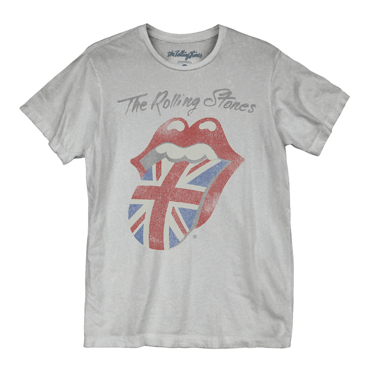 THE ROLLING STONES - UK FLAG MINERAL WASH TEE