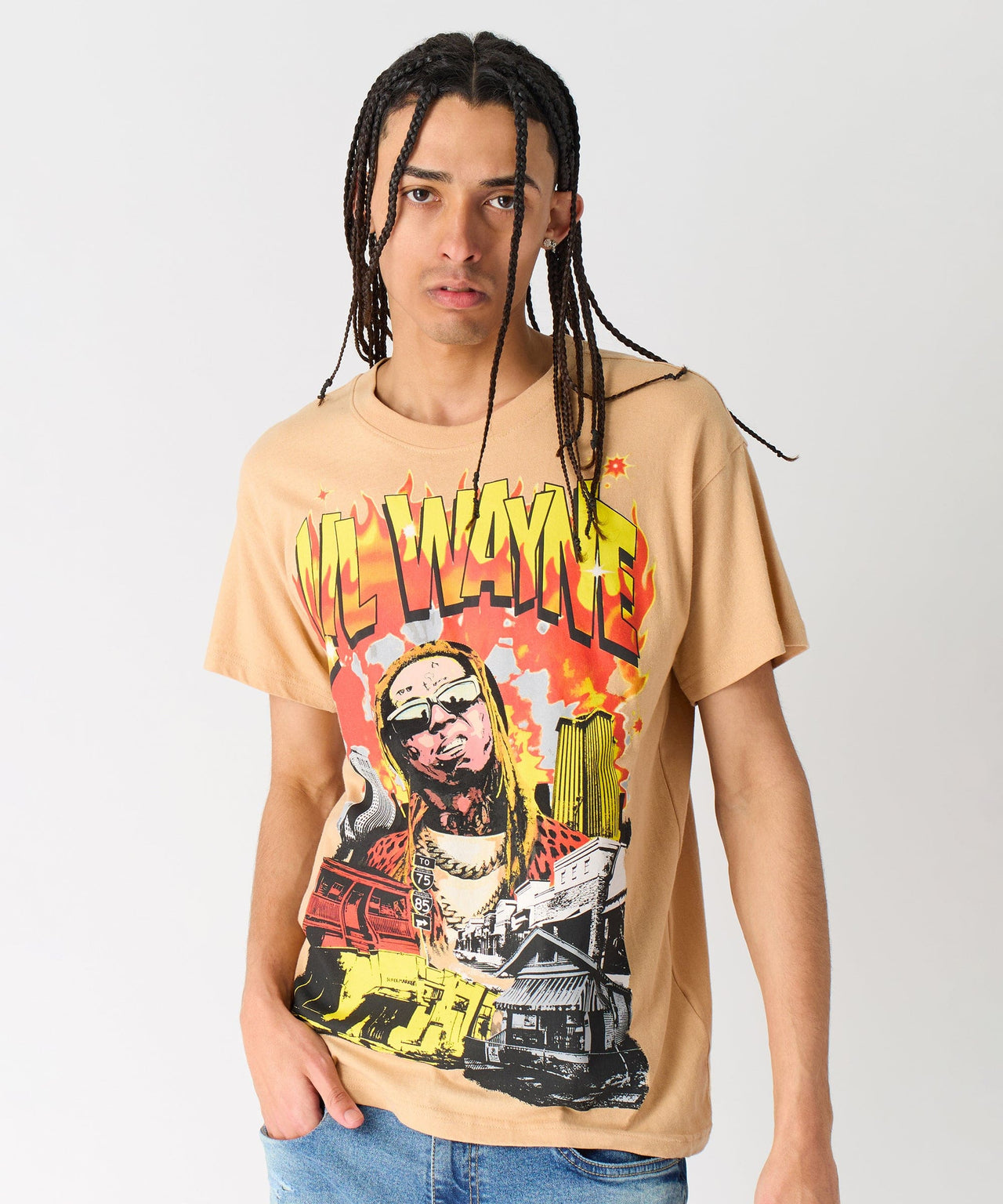 Lil Wayne New Orleans T-Shirt - Khaki