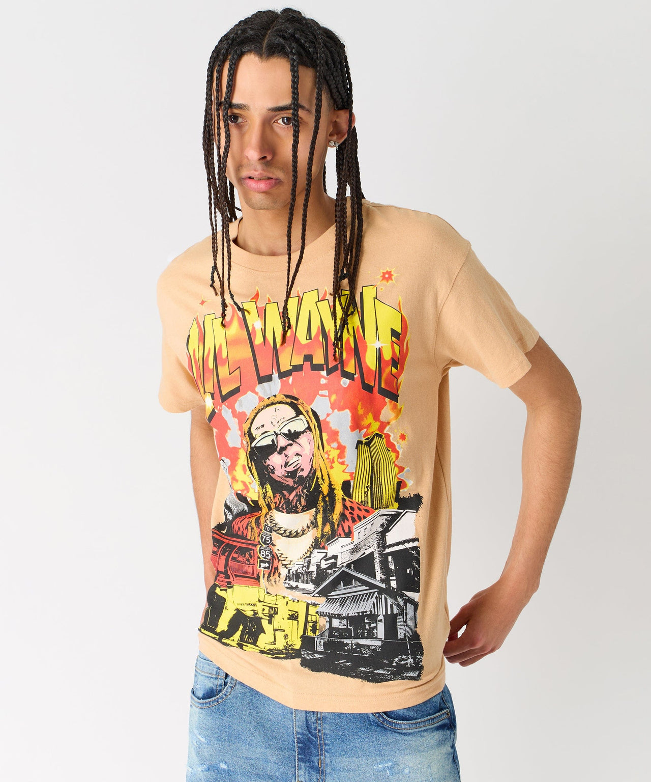 Lil Wayne New Orleans T-Shirt - Khaki