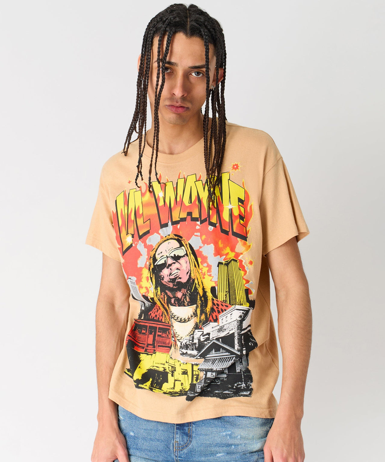 Lil Wayne New Orleans T-Shirt - Khaki