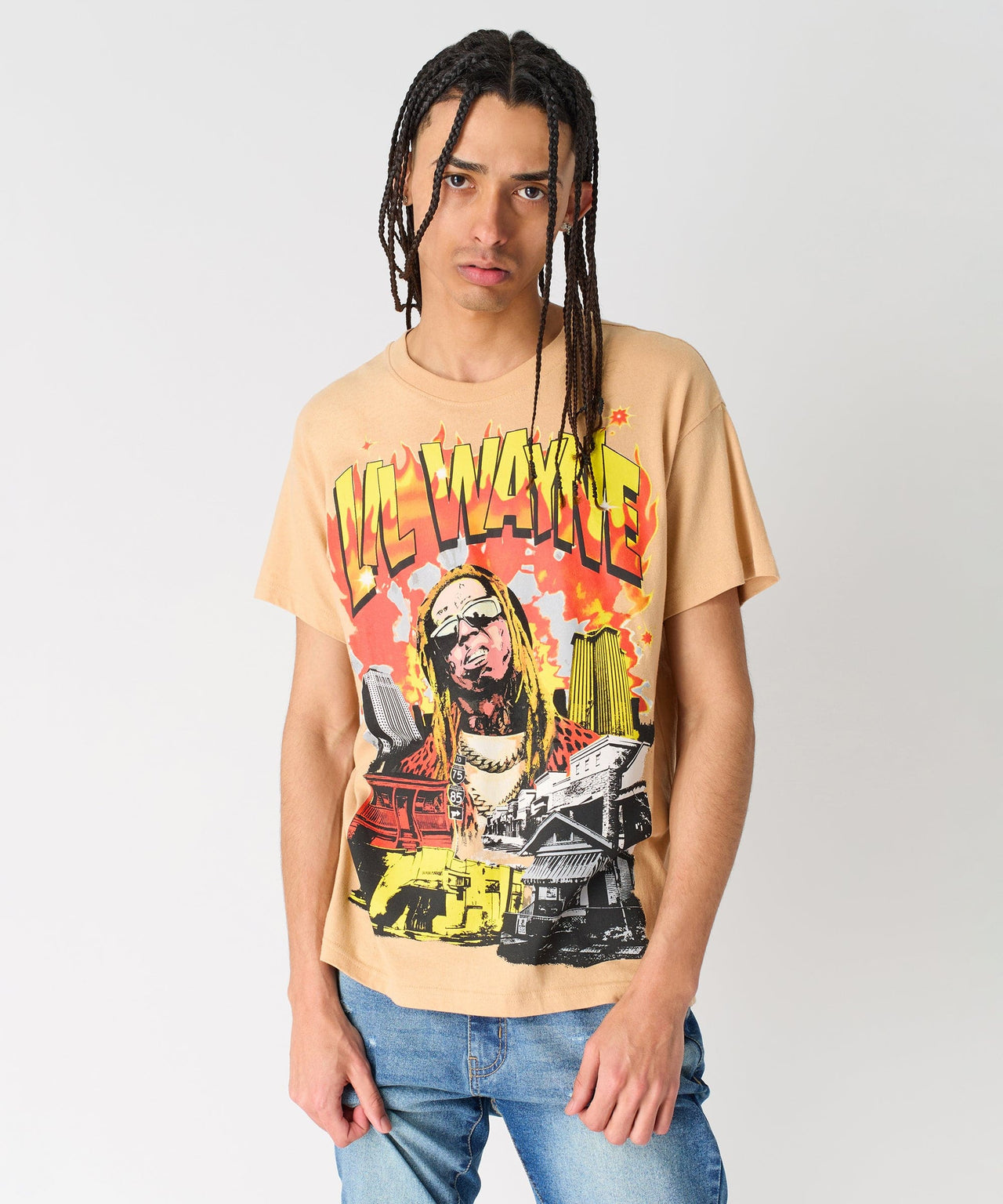 Lil Wayne New Orleans T-Shirt - Khaki