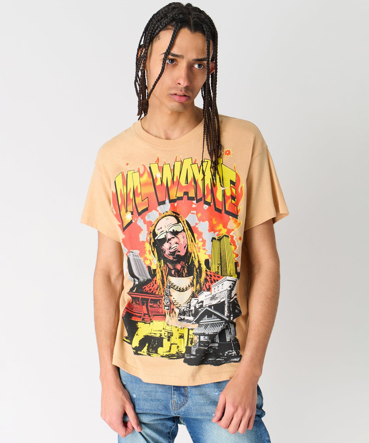 Lil Wayne New Orleans T-Shirt - Khaki