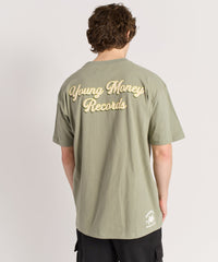 Thumbnail for Lil Wayne Young Money Records T-Shirt - Olive Green