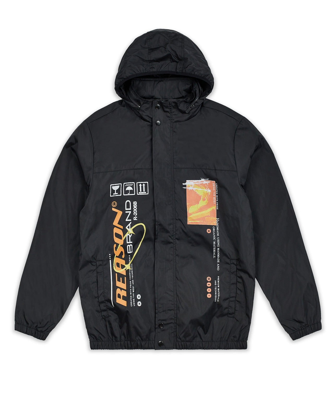 Flame Nylon Jacket - Black