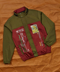 Thumbnail for Flame Nylon Jacket - Burgundy