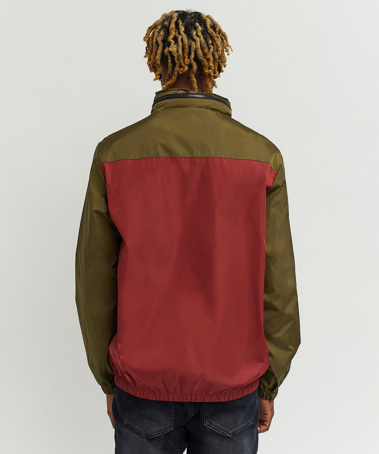 Flame Nylon Jacket - Burgundy