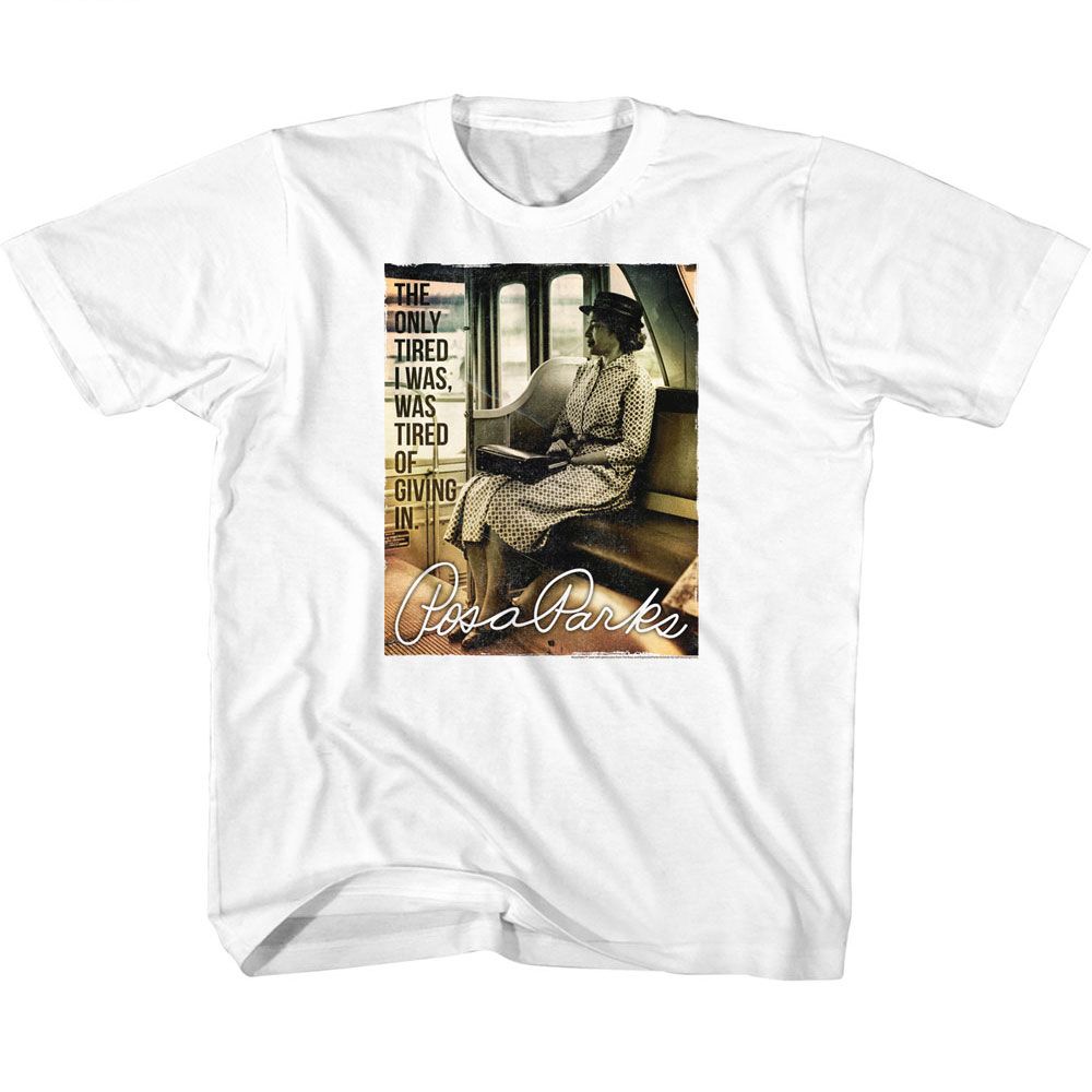 ROSA PARKS-ROSA PARKS THE ONLY TIRED-WHITE YOUTH S/S TSHIRT