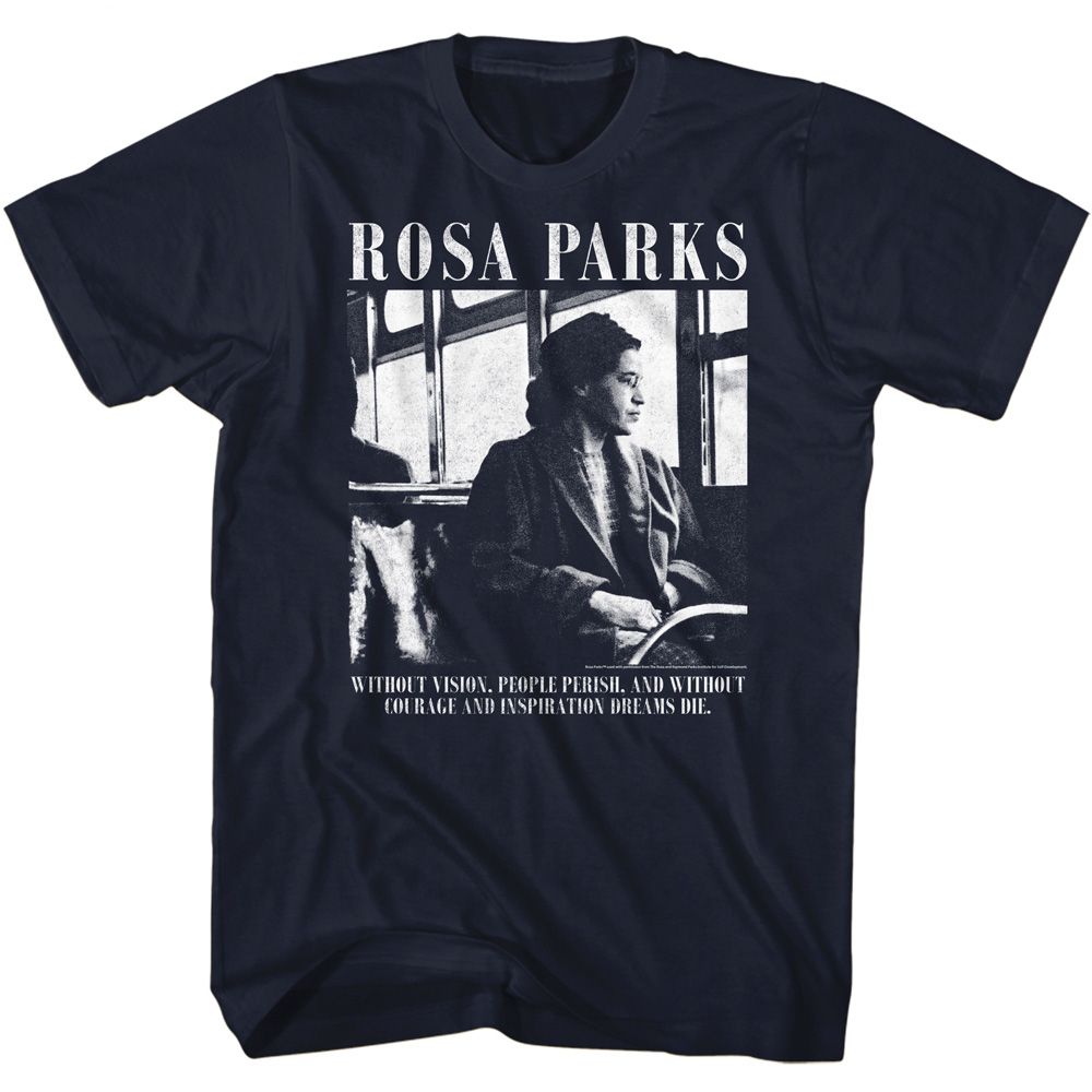 ROSA PARKS-ROSA PARKS VISION AND COURAGE-NAVY ADULT S/S TSHIRT