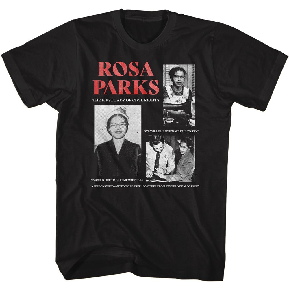ROSA PARKS-ROSA PARKS MULTI PIC-BLACK ADULT S/S TSHIRT