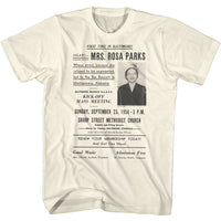 Thumbnail for ROSA PARKS-ROSA PARKS MEETING AD-NATURAL ADULT S/S TSHIRT