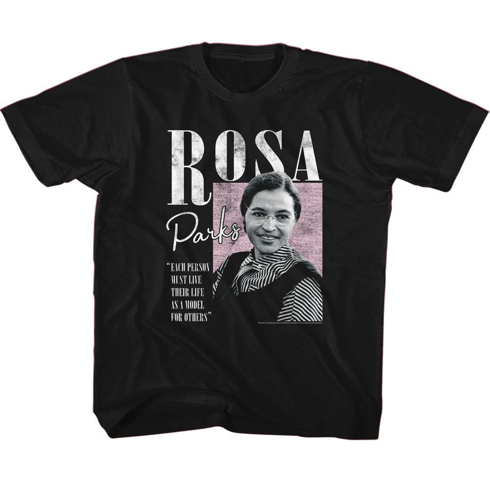 ROSA PARKS-ROSA PARKS MODEL FOR OTHERS-BLACK YOUTH S/S TSHIRT