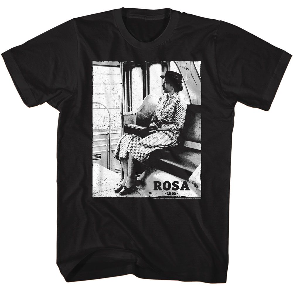 ROSA PARKS-ROSA PARKS BW PHOTO-BLACK ADULT S/S TSHIRT