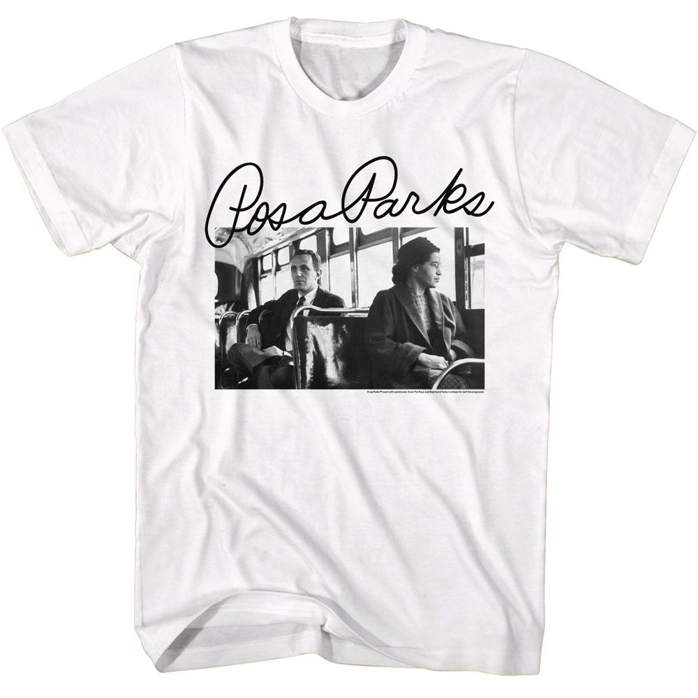 ROSA PARKS-ROSA PARKS PHOTO AND SIGNATURE-WHITE ADULT S/S TSHIRT