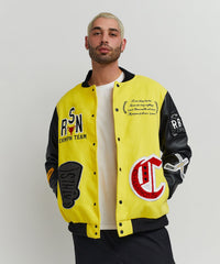 Thumbnail for Champions Varsity Jacket - Yellow