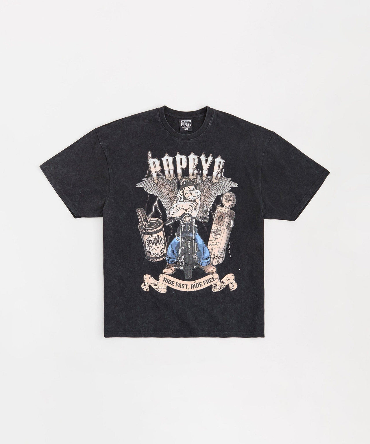 Popeye T-Shirt - Washed Black