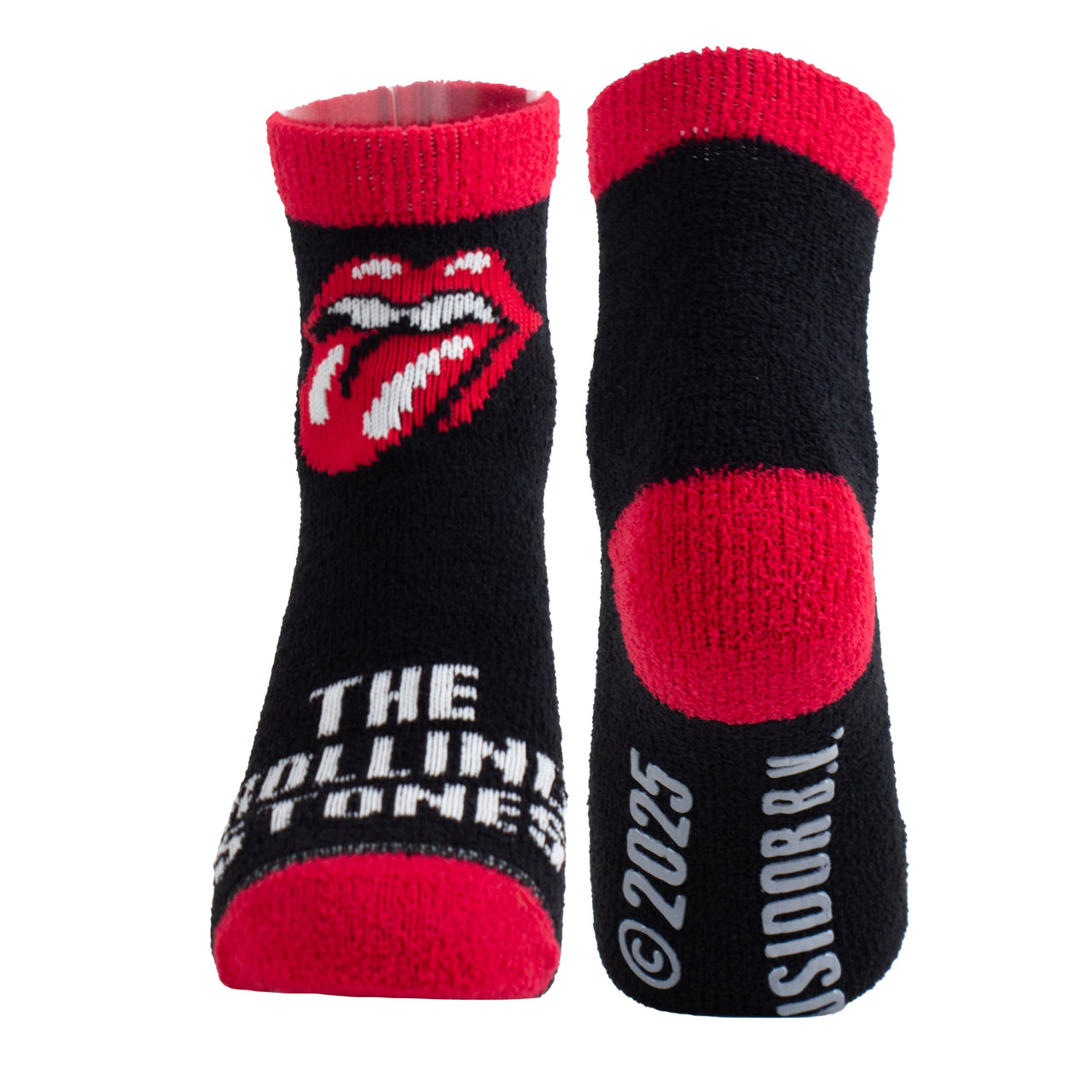 THE ROLLING STONES TONGUE FUZZY NON-SLIP GRIPPERS, WOMEN'S 1 PAIR