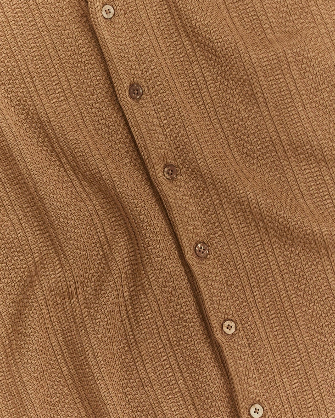 Jacquard Knit Shirt - Brown
