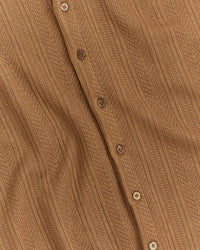 Thumbnail for Jacquard Knit Shirt - Brown