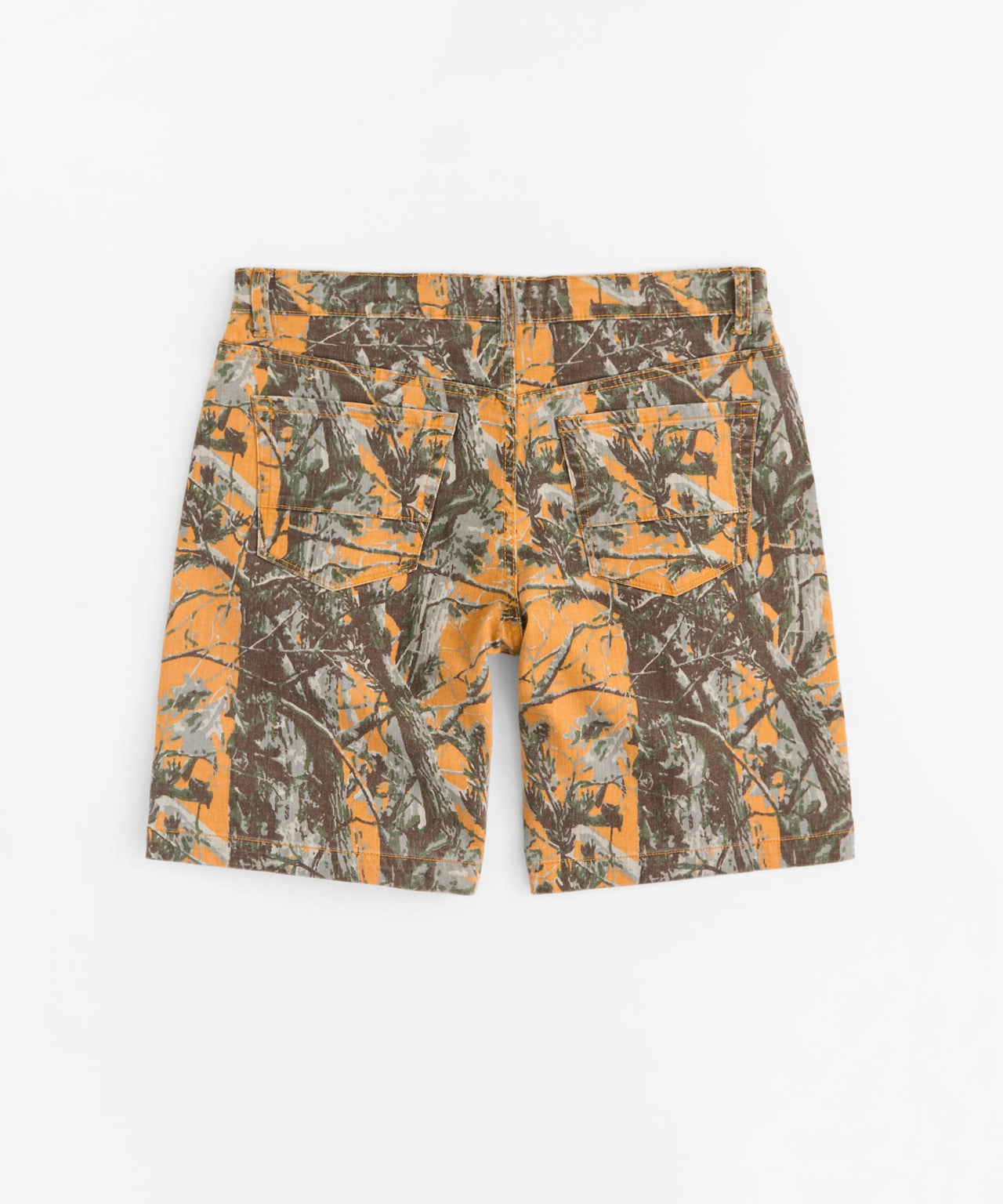 Destroyed Denim Shorts - Orange