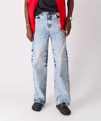 Thumbnail for Washed Ripped Denim Pants