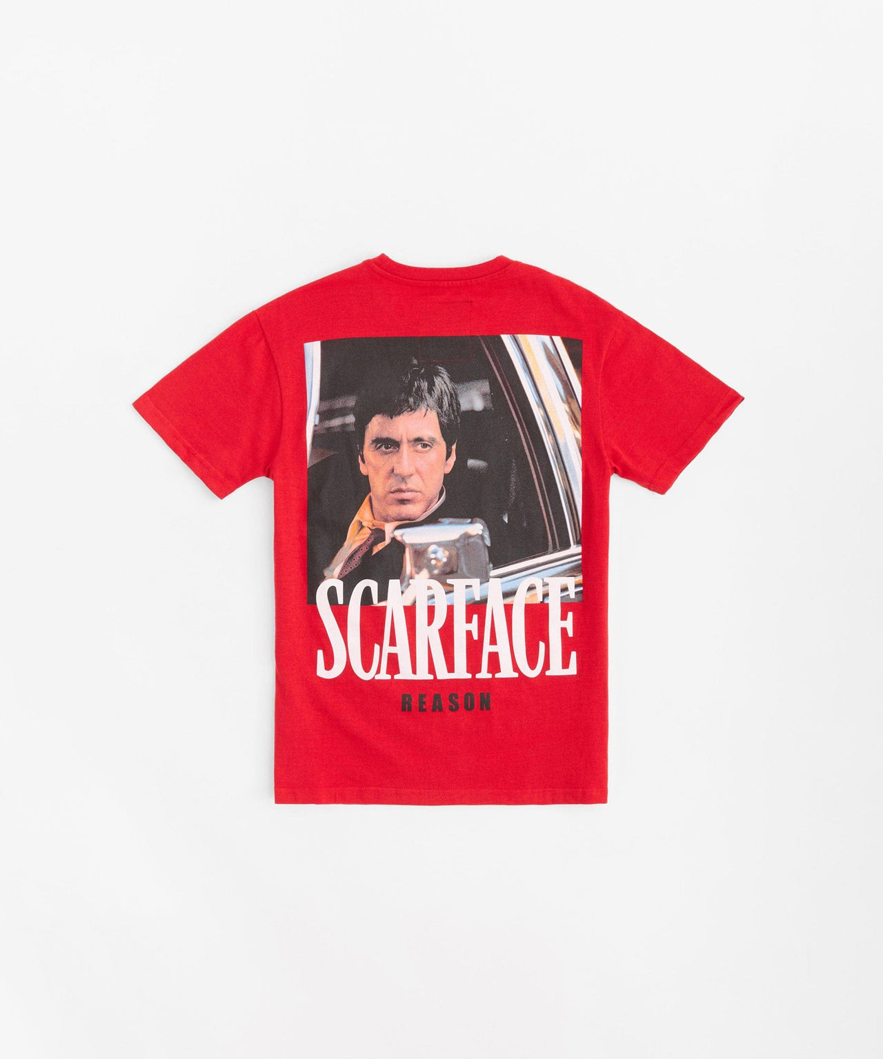 Scarface Embroidered Short Sleeve T-Shirt - Red