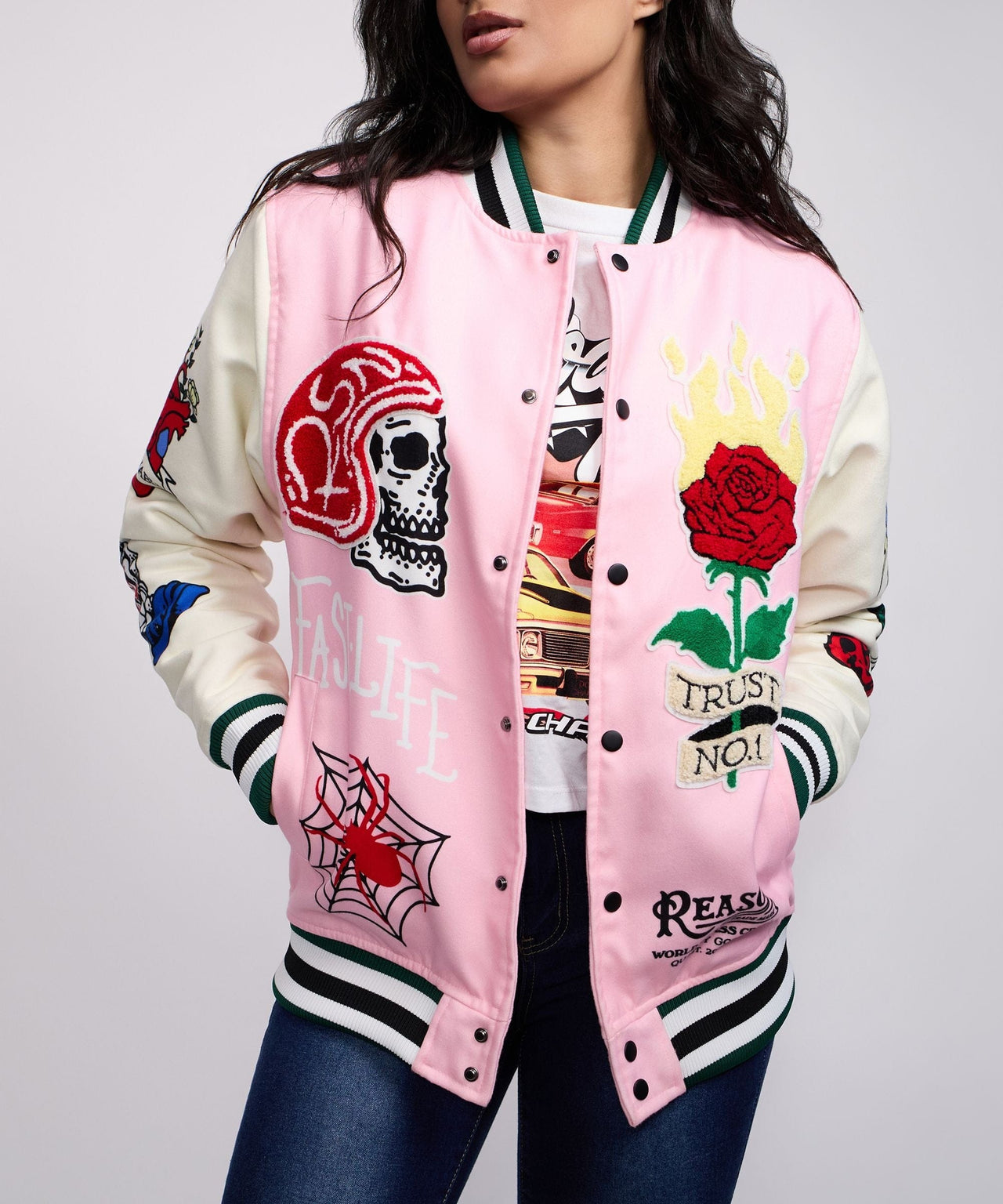 Women Bridges Burn Varsity Jacket