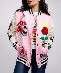 Thumbnail for Women Bridges Burn Varsity Jacket