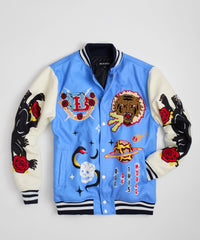 Thumbnail for Not The Same Boys Bomber Jacket - Blue