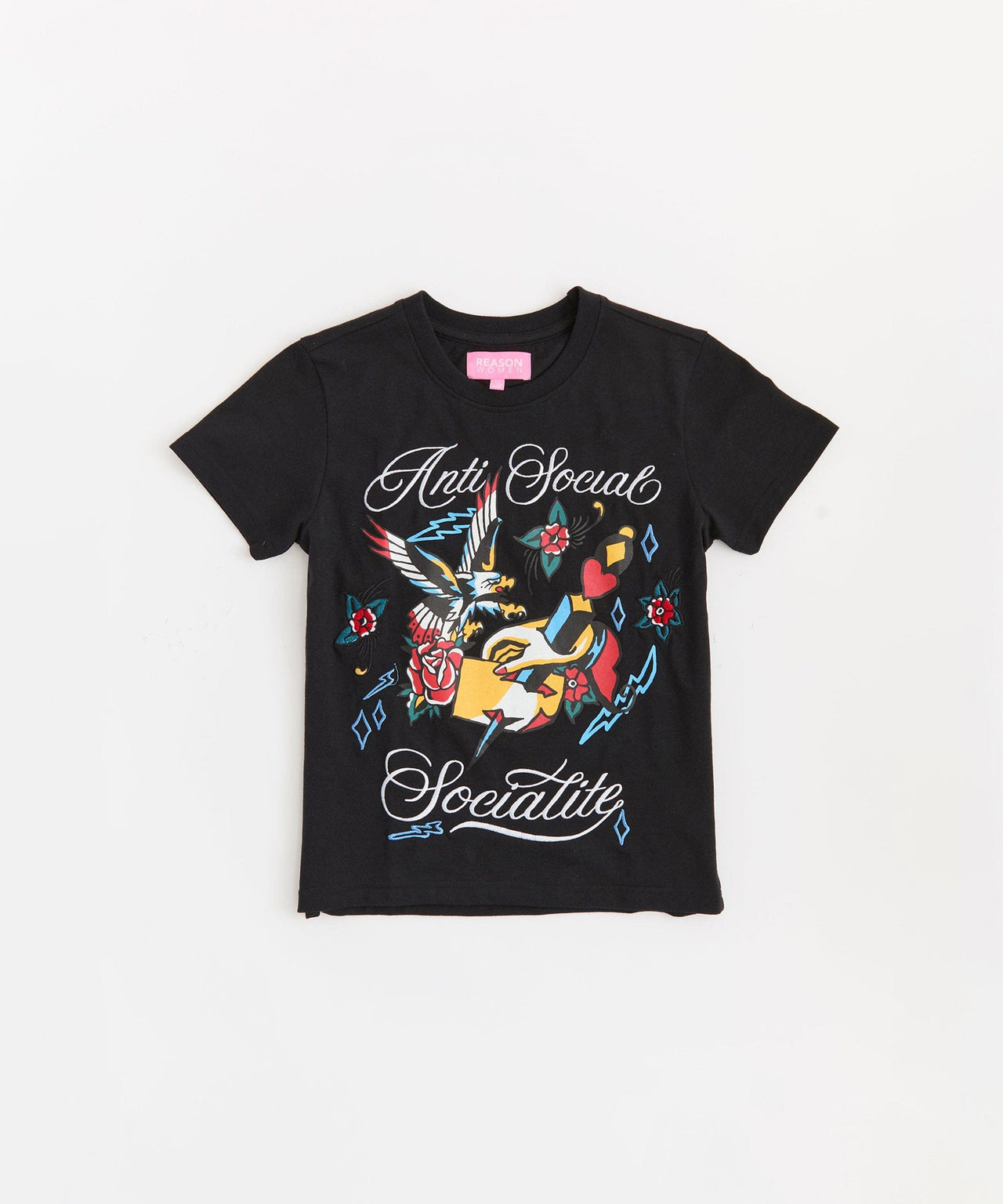 Anti Social Socialite Women's Graphic Cropped Short Sleeve T-Shirt